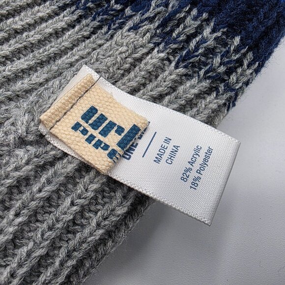 Urban Outfitters Blue Gray Pom Beanie Ribbed Knit One Size Winter Warm Casual main image 4